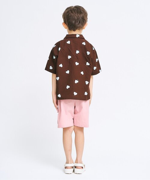 apres les cours(アプレレクール)の「【リンク】ハートポケットシャツ(シャツ/ブラウス・キッズ・アイボリー/ブラウン・80/90/100/110/120/130)」の4枚目の写真