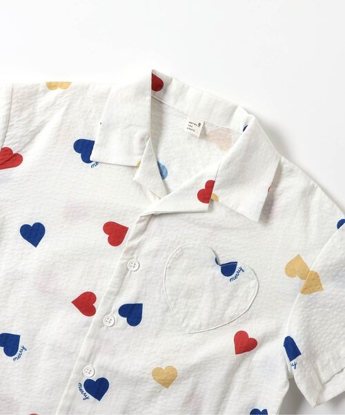 apres les cours(アプレレクール)の「【リンク】ハートポケットシャツ(シャツ/ブラウス・キッズ・アイボリー/ブラウン・80/90/100/110/120/130)」の7枚目の写真