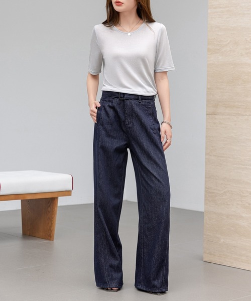 DAY CLOSET(デイ クローゼット)の「レディース 煌めきで表情変わるラメニットシアートップス(シャツ/ブラウス・レディース・ブラック/シルバー・M/L)」の13枚目の写真