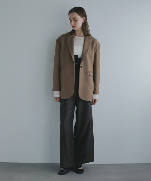 MANOF（マノフ）の「PEARL BELT JACKET（テーラードジャケット・レディース・キャメル/ミント/チャコールグレー・S/M）」の11枚目の写真