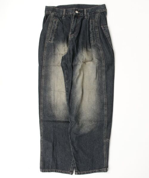 Vini（ヴィニ）の「【Vini】コンストラクションワイドデニムパンツ（デニムパンツ・メンズ・ブラック系その他/ブルー系その他・X-LARGE/LARGE/MEDIUM）」の5枚目の写真