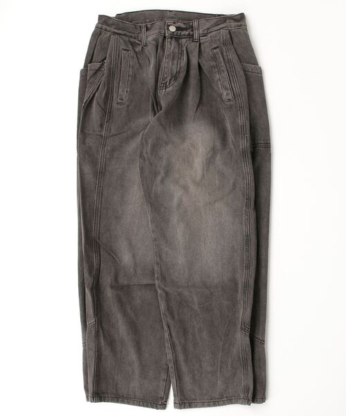 Vini（ヴィニ）の「【Vini】コンストラクションワイドデニムパンツ（デニムパンツ・メンズ・ブラック系その他/ブルー系その他・X-LARGE/LARGE/MEDIUM）」の7枚目の写真