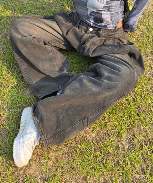 Vini（ヴィニ）の「【Vini】コンストラクションワイドデニムパンツ（デニムパンツ・メンズ・ブラック系その他/ブルー系その他・X-LARGE/LARGE/MEDIUM）」の14枚目の写真