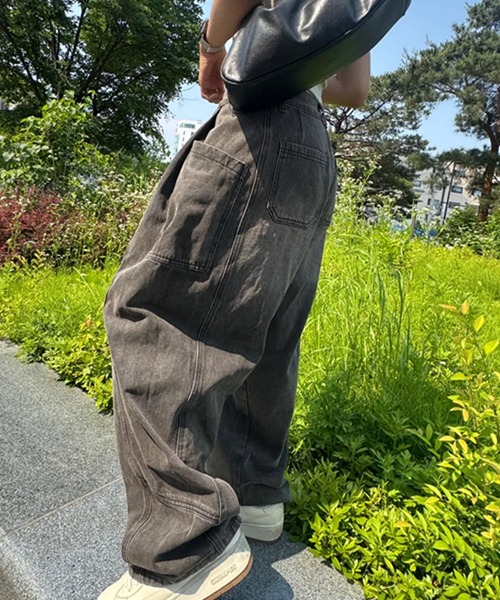 Vini（ヴィニ）の「【Vini】コンストラクションワイドデニムパンツ（デニムパンツ・メンズ・ブラック系その他/ブルー系その他・X-LARGE/LARGE/MEDIUM）」の21枚目の写真