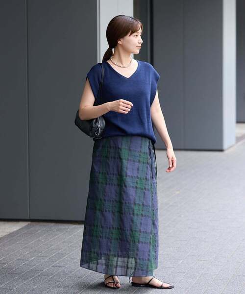 IENA(イエナ)の「《追加2》コットンギマフレンチプルオーバー(ニット/セーター・レディース・ベージュ/ネイビー/ブラック/チョコ・FREE)」の10枚目の写真