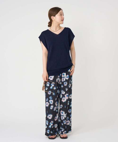 IENA(イエナ)の「《追加2》コットンギマフレンチプルオーバー(ニット/セーター・レディース・ベージュ/ネイビー/ブラック/チョコ・FREE)」の12枚目の写真