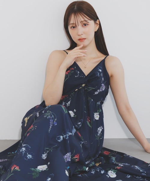 セール】【15周年】ボタニカルツイストキャミワンピース