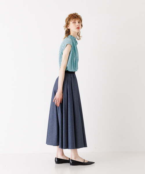 DESIGNWORKS（デザインワークス）の「カラードットネックプリーツブラウス（シャツ/ブラウス・レディース・ピンク系その他・38）」の3枚目の写真