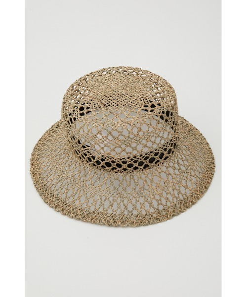 SHEL'TTER ORIGINAL（シェルターオリジナル）の「カンピ草柄編みパケットハット（キャップ・レディース・ベージュ/ブラック・FREE）」の3枚目の写真