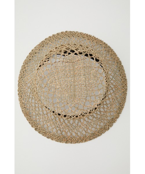 SHEL'TTER ORIGINAL（シェルターオリジナル）の「カンピ草柄編みパケットハット（キャップ・レディース・ベージュ/ブラック・FREE）」の4枚目の写真