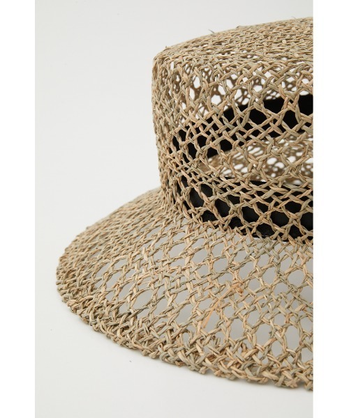 SHEL'TTER ORIGINAL（シェルターオリジナル）の「カンピ草柄編みパケットハット（キャップ・レディース・ベージュ/ブラック・FREE）」の5枚目の写真