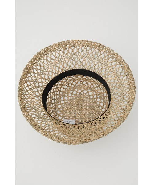 SHEL'TTER ORIGINAL（シェルターオリジナル）の「カンピ草柄編みパケットハット（キャップ・レディース・ベージュ/ブラック・FREE）」の6枚目の写真