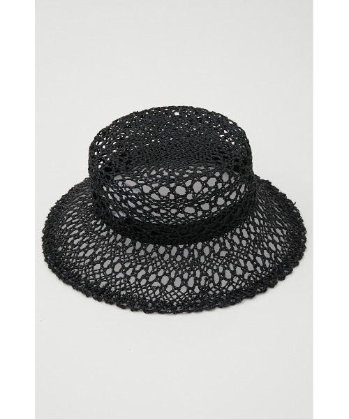 SHEL'TTER ORIGINAL（シェルターオリジナル）の「カンピ草柄編みパケットハット（キャップ・レディース・ベージュ/ブラック・FREE）」の8枚目の写真