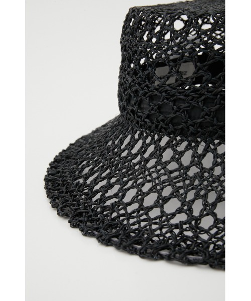 SHEL'TTER ORIGINAL（シェルターオリジナル）の「カンピ草柄編みパケットハット（キャップ・レディース・ベージュ/ブラック・FREE）」の10枚目の写真