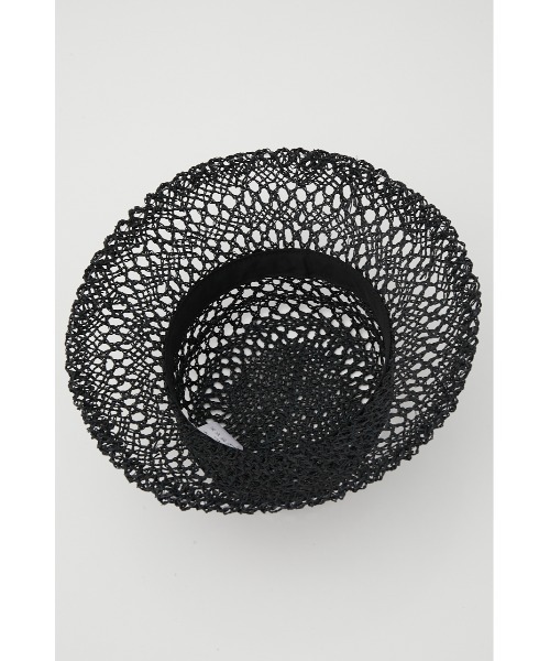 SHEL'TTER ORIGINAL（シェルターオリジナル）の「カンピ草柄編みパケットハット（キャップ・レディース・ベージュ/ブラック・FREE）」の11枚目の写真