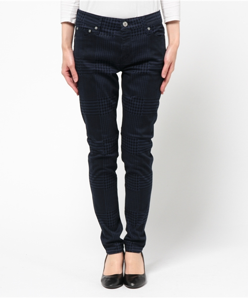 AZUL by moussy（アズールバイマウジー）の「グレンチェック柄起毛スキニー（その他パンツ・レディース・グレー系その他/ダークネイビー・MEDIUM/X-SMALL/LARGE/SMALL）」の3枚目の写真