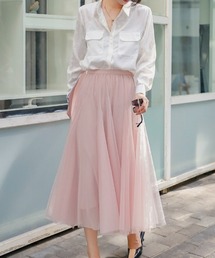 Beststore（ベストストア）の「ロング チュールスカート マキシスカート ウエストゴム（スカート）」