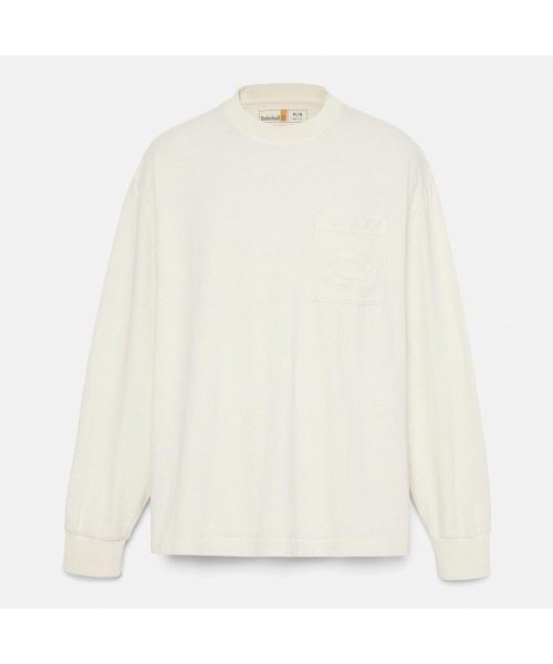 Timberland（ティンバーランド）の「長袖 ガーメントダイ Tシャツ メンズ（Tシャツ/カットソー・メンズ・ライトホワイト・LARGE/MEDIUM/SMALL/X-LARGE/XX-LARGE）」の5枚目の写真