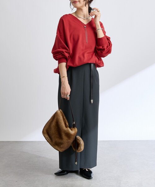 RIVE DROITE（リヴドロワ）の「【シーズンムード高まる】フェイクファーバケット2WAYバッグ（ハンドバッグ・レディース・ダークブラウン/キャメル・FREE）」の11枚目の写真