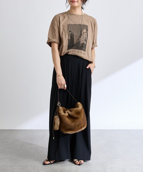 RIVE DROITE（リヴドロワ）の「【シーズンムード高まる】フェイクファーバケット2WAYバッグ（ハンドバッグ・レディース・ダークブラウン/キャメル・FREE）」の13枚目の写真