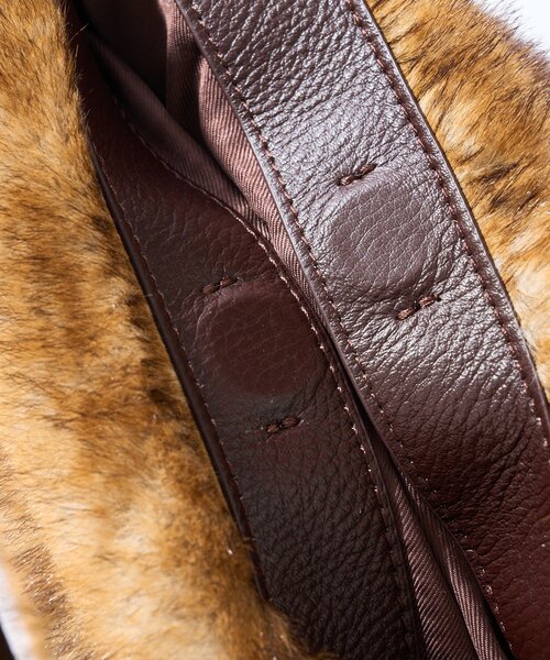 RIVE DROITE（リヴドロワ）の「【シーズンムード高まる】フェイクファーバケット2WAYバッグ（ハンドバッグ・レディース・ダークブラウン/キャメル・FREE）」の21枚目の写真