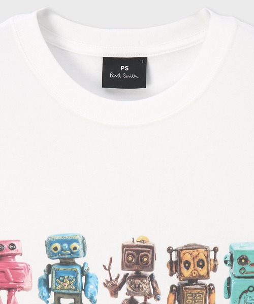 PS Paul Smith（ピーエスポールスミス）の「“Antique Robot” 半袖Tシャツ【252557 011R】（Tシャツ/カットソー・メンズ・ブラック/ホワイト・SMALL/MEDIUM/LARGE/X-LARGE/XX-LARGE）」の3枚目の写真