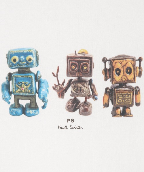 PS Paul Smith（ピーエスポールスミス）の「“Antique Robot” 半袖Tシャツ【252557 011R】（Tシャツ/カットソー・メンズ・ブラック/ホワイト・SMALL/MEDIUM/LARGE/X-LARGE/XX-LARGE）」の4枚目の写真