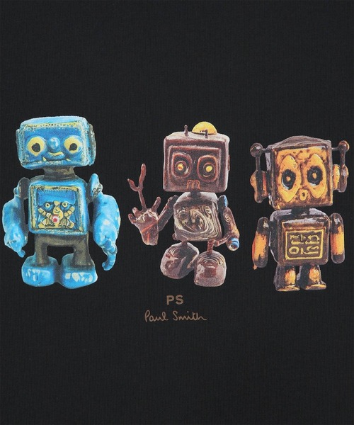 PS Paul Smith（ピーエスポールスミス）の「“Antique Robot” 半袖Tシャツ【252557 011R】（Tシャツ/カットソー・メンズ・ブラック/ホワイト・SMALL/MEDIUM/LARGE/X-LARGE/XX-LARGE）」の6枚目の写真