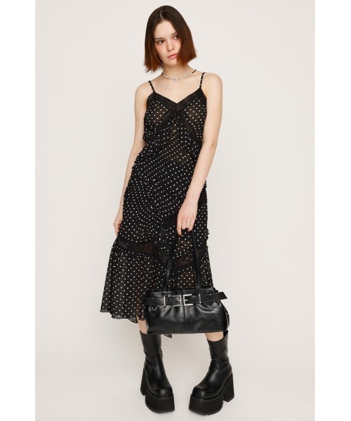 セール】SHEER SQUEEZE CAMI DRESS シアー スクウィーズ キャミドレス