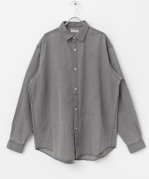 FORK&SPOON（フォークアンドスプーン）の「FORK&SPOON　デニムレギュラーカラーシャツ（シャツ/ブラウス・メンズ・ブルー/グレー・4/5）」の9枚目の写真