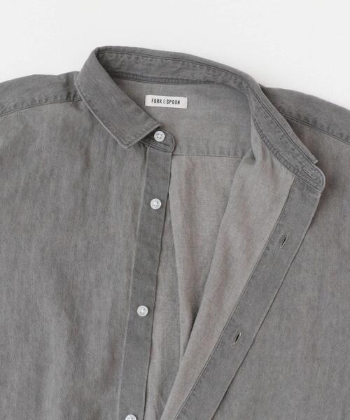 FORK&SPOON（フォークアンドスプーン）の「FORK&SPOON　デニムレギュラーカラーシャツ（シャツ/ブラウス・メンズ・ブルー/グレー・4/5）」の10枚目の写真