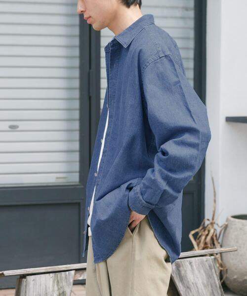 FORK&SPOON（フォークアンドスプーン）の「FORK&SPOON　デニムレギュラーカラーシャツ（シャツ/ブラウス・メンズ・ブルー/グレー・4/5）」の15枚目の写真