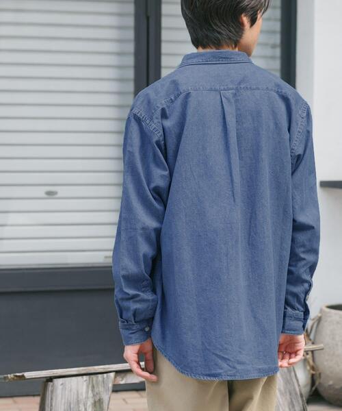 FORK&SPOON（フォークアンドスプーン）の「FORK&SPOON　デニムレギュラーカラーシャツ（シャツ/ブラウス・メンズ・ブルー/グレー・4/5）」の16枚目の写真
