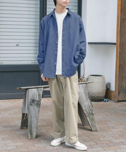 FORK&SPOON（フォークアンドスプーン）の「FORK&SPOON　デニムレギュラーカラーシャツ（シャツ/ブラウス・メンズ・ブルー/グレー・4/5）」の18枚目の写真