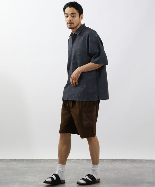 BAYFLOW(ベイフロー)の「【接触冷感】クールタッチ柄シャツ(シャツ/ブラウス・メンズ・ブラック/ネイビー・MEDIUM/LARGE)」の15枚目の写真