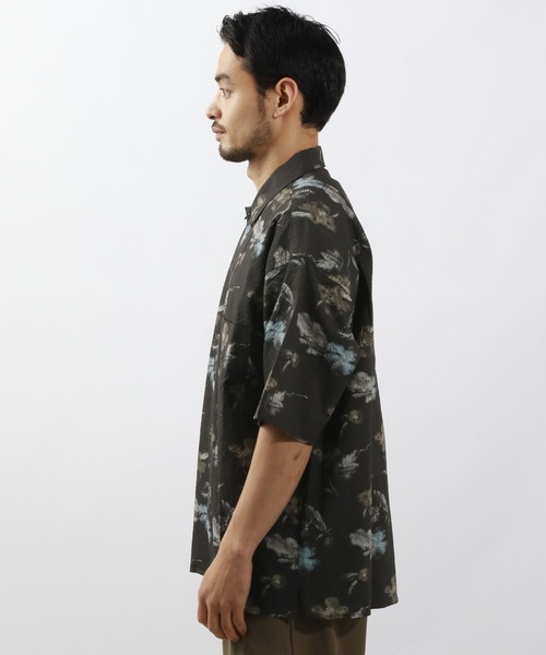 BAYFLOW(ベイフロー)の「【接触冷感】クールタッチ柄シャツ(シャツ/ブラウス・メンズ・ブラック/ネイビー・MEDIUM/LARGE)」の9枚目の写真