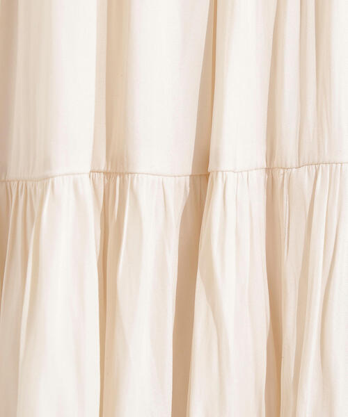 N.（N. Natural Beauty Basic）（エヌエヌナチュラルビューティーベーシック）の「【PS/低身長サイズ】ティアードロングスカート（スカート・レディース・キャメル/オフホワイト/ブラック・MEDIUM/PS）」の15枚目の写真