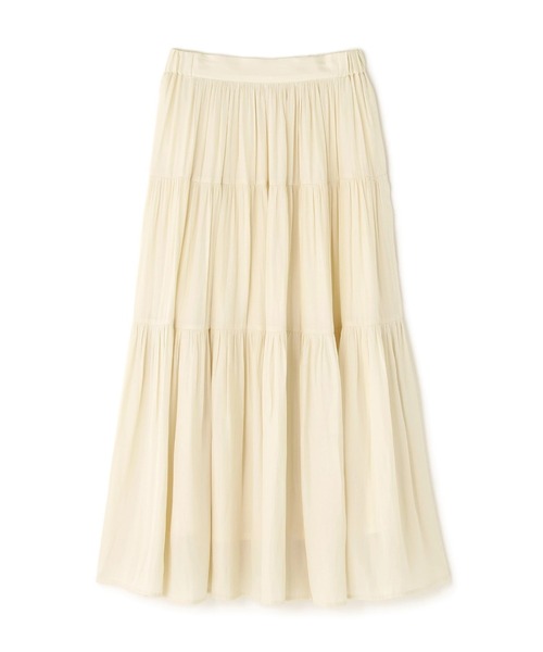 N.（N. Natural Beauty Basic）（エヌエヌナチュラルビューティーベーシック）の「【PS/低身長サイズ】ティアードロングスカート（スカート・レディース・キャメル/オフホワイト/ブラック・MEDIUM/PS）」の16枚目の写真