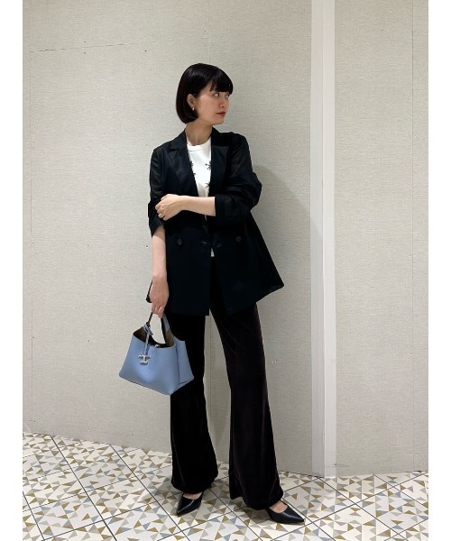 ESTNATION（エストネーション）の「GOOD PEOPLE GOOD STITCHING GOOD PRODUCT for ESTNATION / ベロアフレアパンツ（その他パンツ・レディース・ネイビー/ブラウン・SMALL/MEDIUM）」の8枚目の写真