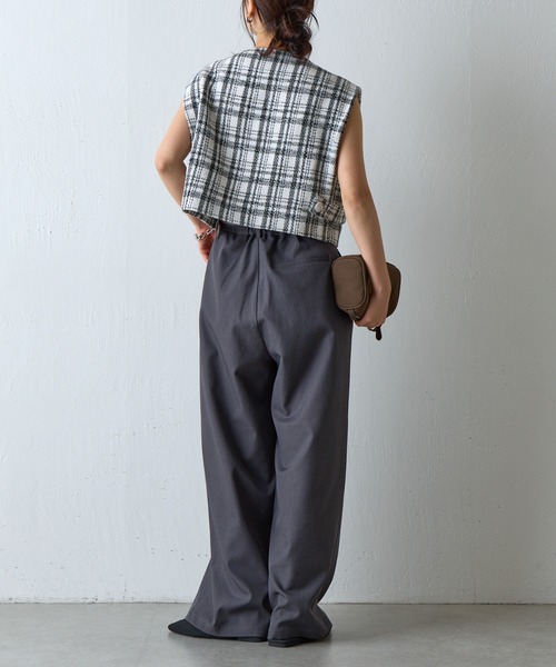 COLONY 2139(コロニートゥーワンスリーナイン)の「ツイードクロップドジレ(ベスト・レディース・ホワイト/ブラック・FREE)」の9枚目の写真