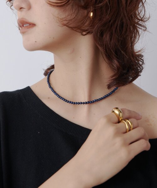 RIVE DROITE(リヴドロワ)の「【MONN.:.(モン)】NAVYショートネックレス(ネックレス・レディース・ネイビー・FREE)」の1枚目の写真