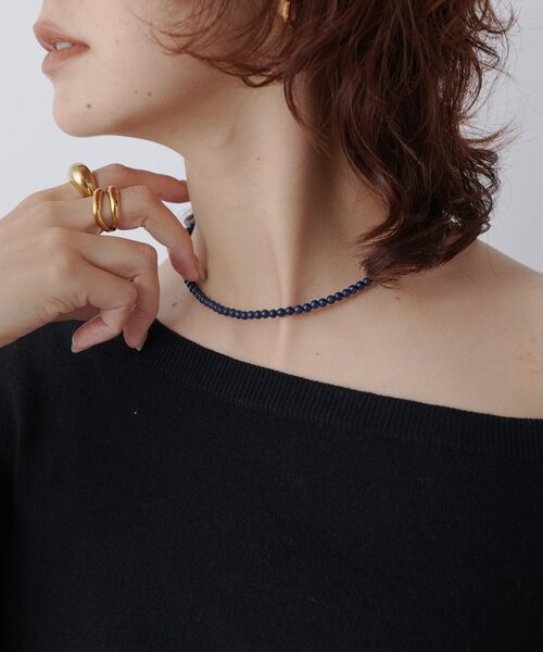 RIVE DROITE(リヴドロワ)の「【MONN.:.(モン)】NAVYショートネックレス(ネックレス・レディース・ネイビー・FREE)」の2枚目の写真
