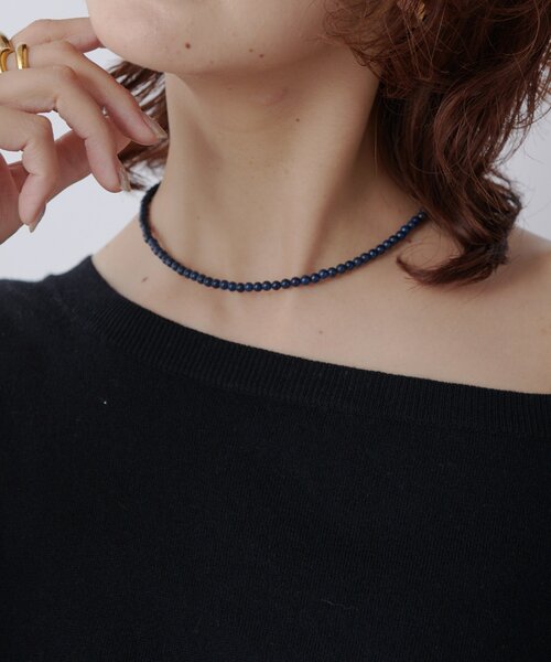 RIVE DROITE(リヴドロワ)の「【MONN.:.(モン)】NAVYショートネックレス(ネックレス・レディース・ネイビー・FREE)」の3枚目の写真
