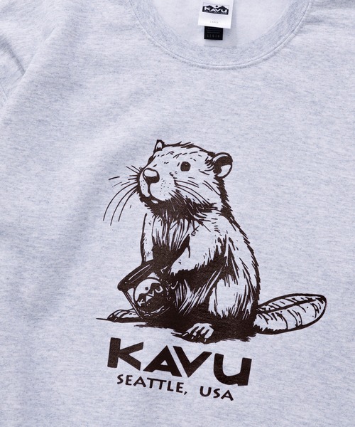 KAVU(カブー)の「KAVU/カブー Beaver Sweat/ビーバースウェット(スウェット・メンズ・ホワイト/グリーン/ゴールド/アッシュグレー/グレー/ブラック・MEDIUM/X-LARGE/LARGE)」の18枚目の写真