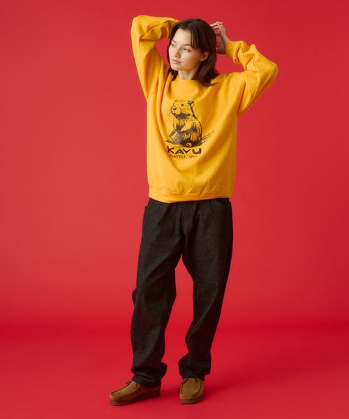 KAVU(カブー)の「KAVU/カブー Beaver Sweat/ビーバースウェット(スウェット・メンズ・ホワイト/グリーン/ゴールド/アッシュグレー/グレー/ブラック・MEDIUM/X-LARGE/LARGE)」の16枚目の写真