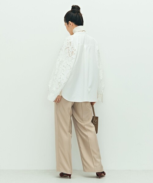 NOLLEY’S(ノーリーズ)の「ウォッシャブルサテンワイドパンツ(その他パンツ・レディース・ベビーピンク/ベージュ/キャメル・34/40/38/36)」の7枚目の写真