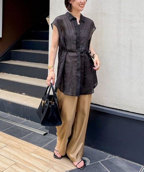 セール】ウォッシャブルサテンワイドパンツ（その他パンツ）｜NOLLEY'S