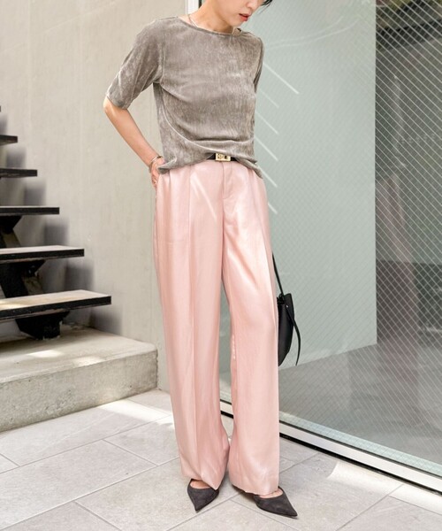 ノーリーズ（NOLLEY’S）/ウォッシャブルサテンワイドパンツ セール】ウォッシャブルサテンワイドパンツ（その他パンツ）｜NOLLEY'S