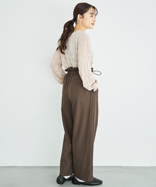 mil（ミル）の「ウエストドロストデザインパンツ【588086】（その他パンツ・レディース・ブラウン/キャメル/ブラック・S-Short/S-Regular/M-Short）」の10枚目の写真