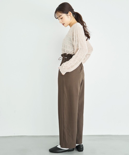 mil（ミル）の「ウエストドロストデザインパンツ【588086】（その他パンツ・レディース・ブラウン/キャメル/ブラック・S-Short/S-Regular/M-Short）」の11枚目の写真